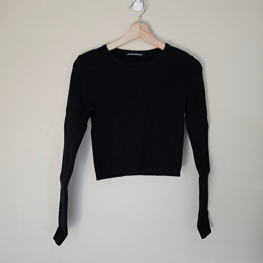 Brandy Melville Black Ribbed Long-sleeve - 2019 - Black - OS